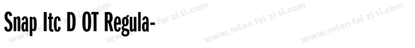Snap Itc D OT Regula字体转换